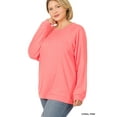 thumbnail image 2 of Zenana Women & Plus Basic Long Sleeve Round Neck Raglan Pullover Sweatshirts Top, 2 of 3