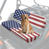 Uorisanigo UTV Seat Covers Set Universal American Flag Print Seat Pad Cover for Kawasaki Mule 4010 4x4 SE 2016-2018, UTV Bench Seats Cover Accessories, Breathable Padded Protector