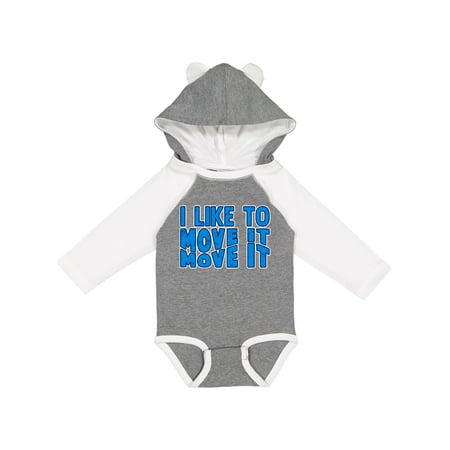 

Inktastic I like to move it move it Gift Baby Boy or Baby Girl Long Sleeve Bodysuit