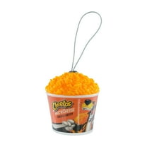 Cheetos Mac Cheese Cup Decoupage Christmas Ornamnet, 3" Tall, Orange, Plastic, by Ruz