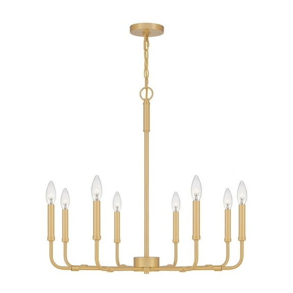 ABR5028AB Quoizel Lighting Abner - 8 Light Chandelier in Transitional style - 28 Inches wide by 26 Inches high-Aged Brass Finish    -Traditional