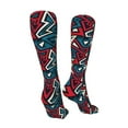 thumbnail image 3 of Honeii Geometric Elements Print Calf Socks Sports Socks Seamless Toe, Trouser Socks,Knee High Long Socks for Women and Men-One Size, 3 of 8