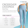 thumbnail image 5 of FITKICKS Crossovers Active Mid Rise Lifestyle Workout Leggings Leggings with Pockets, Blue Small (Women's), 5 of 8