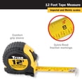 thumbnail image 2 of Cinta métrica Titan 10912, 6 piezas, 3,6 m, con marcas fáciles de leer, 2 of 4