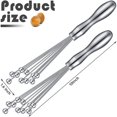 thumbnail image 2 of 2 Pieces Stainless Steel Mini Ball Whisk 10-Inch ,12-Inch, Egg Beater Manual Mixer Whisk For Sauces Cream Cooking Blender, 2 of 7