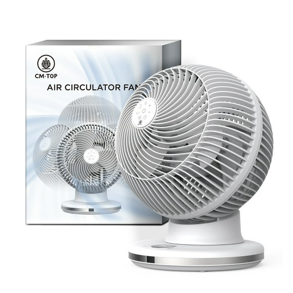 CM-TOP Ventilador De Mesa Giratorio Con Control Remoto De 12 Velocidades