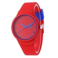 thumbnail image 1 of Flmtop Montre-Bracelet à Quartz pour Femmes, Décontractée, Couleur Bonbon, Bracelet en Silicone, Sans Numéro, Cadran Rond, 1 of 10