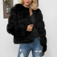 thumbnail image 2 of Usmixi Winter Faux Furry Coat for Women Fuzzy Fleece Coat for Women Long Sleeve Casual Solid Open Front Fluffy Plush Jacket Warm Thickened Cozy Faux Fur Outwear Casual Faux Furry Coat, 2 of 7