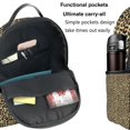 thumbnail image 5 of Zufioo Leopard Print Print Fashion Large Capacity Backpack, Zippered Multi-compartment Travel Work Campus Lightweight Backpack, Unisex, 5 of 5