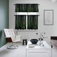 thumbnail image 4 of Green Forest Kitchen Curtains Sets for Windows 24 Inch Length, Mysterious Primitive Forest Pine Tree Rod Pocket Window Treatments Tier Curtains and Valances Set for Bedroom/Bathroom, 4 of 8