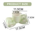 thumbnail image 2 of Ceramic coffee cups, creative cute cups with bow saucers, novel coffee cups with comfortable grip for offices and families, 6.5 ounces for tea latte milk.-green, 2 of 5