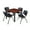 Cherry / Black / Black, variant on Romig Trek 30 in Square Breakroom Table- Cherry Top, Chrome Legs, 4 M Stack Chairs- Grey