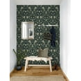 thumbnail image 2 of NextWall Blue & Sage Vintage Bird Ogee Peel and Stick Wallpaper - 20.5 in. W x 18 ft. L Roll, 2 of 6
