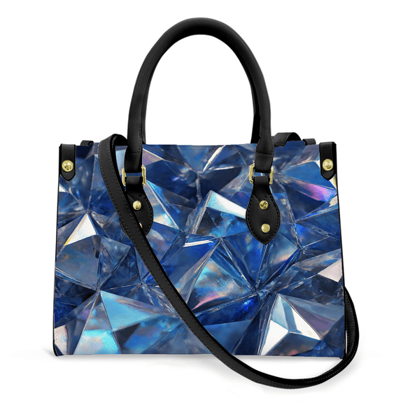 Purse Tote Bag for Women Leather Handbag, Satchel Shoulder Crossbody Top Handle Bags for Work Travel, blue, iridescent, BLACK