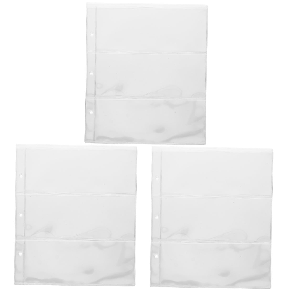 Masteelf 3pcs 1 Bag of Transparent Bill Money Bags Banknotes Holders Commemorative Banknote Sleeve Bags