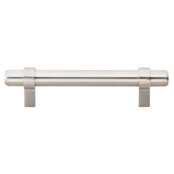 GlideRite 3.75 in. Center European Style Solid Steel Bar Pulls, Stainless Steel, Pack of 25