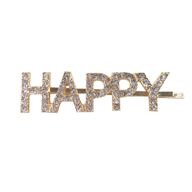 Qarigey Pinzas para el cabello encantadoras, exquisitas, útiles, con letras, Clip para sombreros, diamantes de imitación resistentes, herramientas de Type1 NO1 Qarigey CBP300695