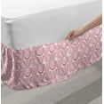 thumbnail image 2 of Butterflies Bed Skirt, Pattern of Flying Insects Repetition of Fantasy Style Ornate Insects, Elastic Bedskirt Dust Ruffle Wrap Around for Bedding Decor, 4 Sizes, Dried Rose and White, by Ambesonne, 2 of 2