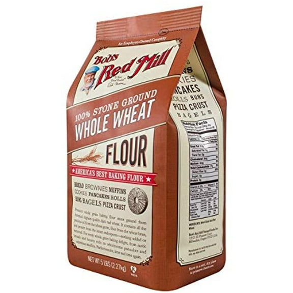 100% Stone Ground Whole Wheat Flour, 5Lbs (2)