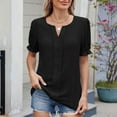thumbnail image 1 of aidice Womens Tops V Neck Ruffled Short Sleeve Summer Tops T Shirts Fashion Casual Soft Basic Blouses Comfy Spring Tees, 1 of 7