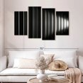 thumbnail image 2 of Elephant Stock Abstract Blinds Wall Art - Horizontal Multi Panel Canvas - Living Room Wall Decor - Abstract Multi Panel - Black And Gray Decor - 52" x 32", 2 of 4