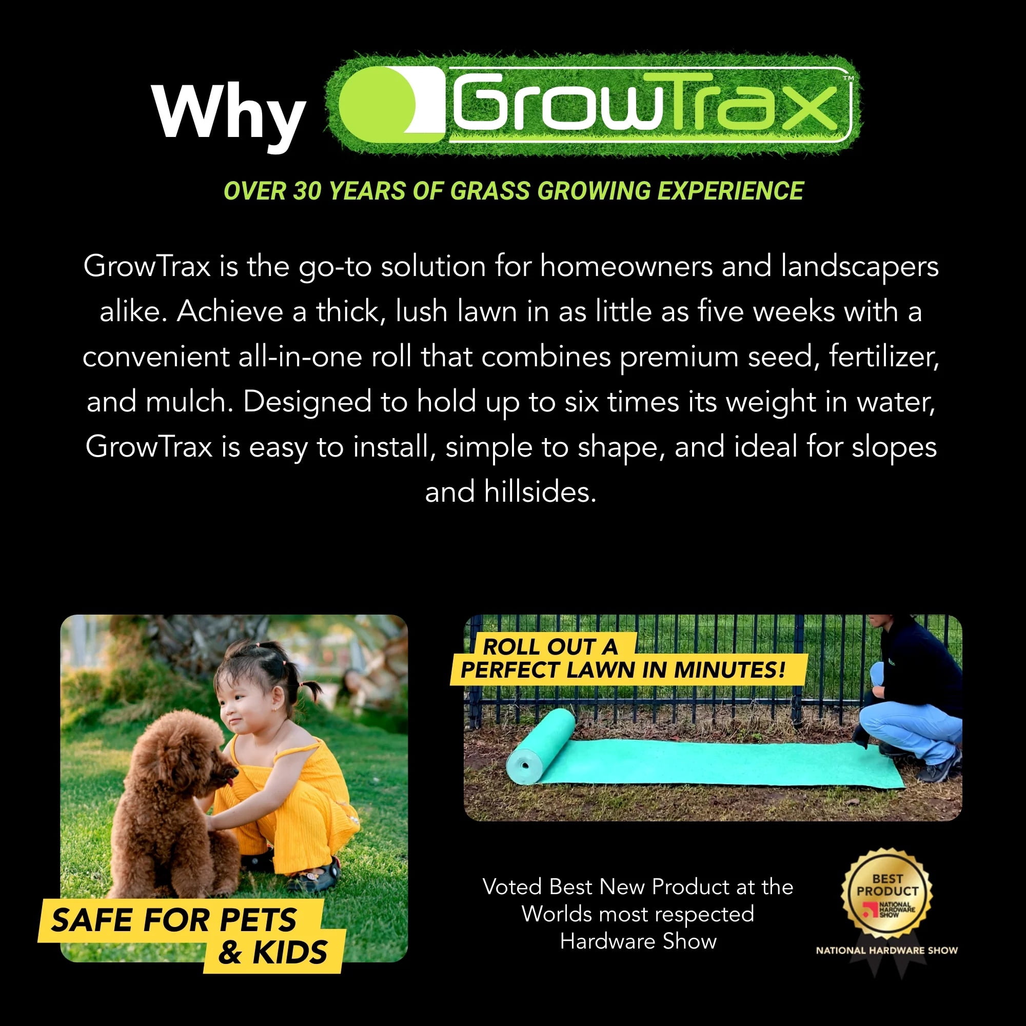 GrowTrax 50-ft. x 1-ft. Full Sun, Bermuda Rye Mixture Grass Seed