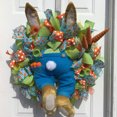 thumbnail image 1 of Cateissary Guirnalda de trasero de conejito ladrón de Pascua con guirnalda de Cruz de Pascua decoración del hogar de boda de primavera adornos de Kits de decoración para fiestas 12 Cateissary HA003715-12, 1 of 6