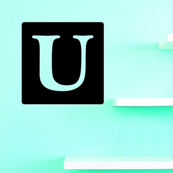 Custom Decals Alphabet Letter U Wall Art Size: 20 X 20 Inches Color: Multi