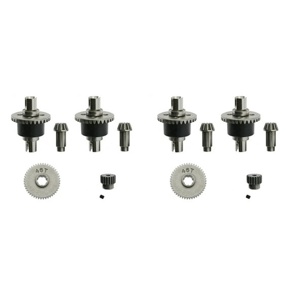 4x Metal Differential and Gear Set for SCY 16101 16102 16103 16201 Pro 1/16 Brushless RC Car Upgrades Parts Accessories