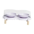 thumbnail image 2 of CarpNettore Ceramic Elevated Cat Bowls with Non Slip Stand Raised Feeding Station Raised Cat Purple, 2 of 9