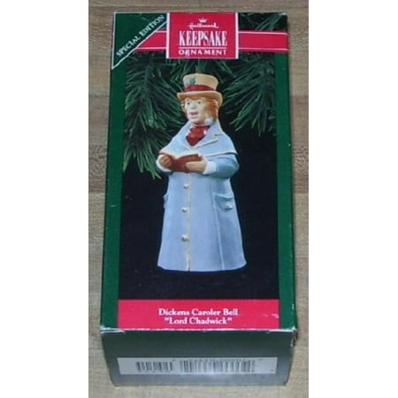 Caroler Bell Ornament - Hallmark Keepsake Ornament 1992 Dickens Caroler Bell Lord Chadwick