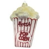 Movie Time Box of Buttered Popcorn Glass Holiday Christmas Ornament