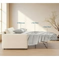 thumbnail image 3 of 4-Piece Twin Sleeper Sofa Sheet Set, 100% Egyptian Cotton, 600 Thread Count, Fits 5" Deep Pull-Out Couch Mattress (36" x 72") - Silver Grey Solid, 3 of 5