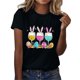 thumbnail image 2 of Blusas de Manga Corta para las Mujeres Divertida Impresión Cuello Redondo Camiseta Vintage, Blusas de Primavera para las Mujeres, 2 of 4