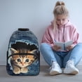 thumbnail image 2 of Yuyamidu 3D Cat Backpack for School Boys 6-8 Years Old Kids Bookbag Girls Primary School Bag High School Backpack with Front & Side Pockets, 2 of 7