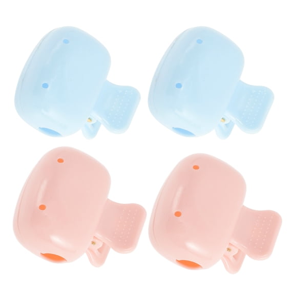 Unique Bargains 3 Pcs Lightweight Fish-Shaped Toothbrush Covers for Travel Plastic 4 Blue Pink