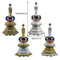 thumbnail image 3 of Justharion Tibetan Stupa Add Traditional Touch To Home With Exquisite Gift Choice Decorative Tower Stupa Bright Silver, 3 of 6