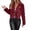 Wine, variant on Ticikt Women Fitted Cropped Suede Moto Jacket Lapel Zip Up Casual Fall Winter Biker Outerwear Coat,Army Green