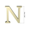 thumbnail image 2 of Uxcell 3D Acrylic Alphabet Mirror Wall Stickers Letter N Self Adhesive Letter Sign for Home Decoration Light Gold, 2 of 7