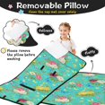 thumbnail image 3 of Pioneer Flower Floral Print Pattern Toddler Nap Mat for Teens Preschool Daycare, Teens Sleeping Mat Bag, Toddler Sleeping Bag with Pillow, 3 of 6