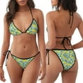 thumbnail image 3 of Fotbe Lemon (3) Traje de Baño para Mujer de Dos Piezas – Bikini Sexy de Tirantes Tipo Halter con Diseño Triangular, 3 of 6