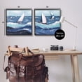 thumbnail image 3 of Stupell Sailboats Rough Ocean Waves Splash Landscape Painting Black Framed Art Print Wall Art, Set of 2, 3 of 8