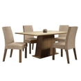 thumbnail image 1 of Juego de Comedor Madesa Flavia Mesa con Tablero de Madera y 4 Sillas Marrón Crema Imperial, 1 of 11