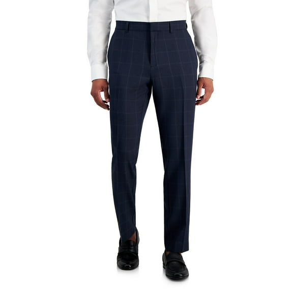 Perry Ellis Portfolio Men's Slim-Fit Twill Pants Dark Navy 31x30 B4HP