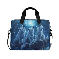 16" Laptop Tote Bag Laptop Sleeve Case Computer Briefcase for Work & Travel Three Blue Wolves