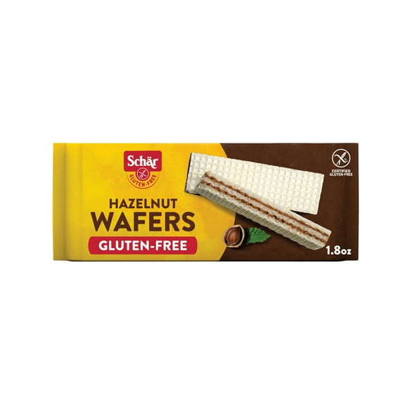 Schar Gluten-Free Hazelnut Wafers Cookies, Foil-Sealed Bag, 1.8oz