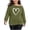 Army Green, variant on Women's Plus Size Tops off One Shoulder Long Sleeve Heart Printed Pullover Tunic Tops Casual Graphic Tees Loose Fit Blouses