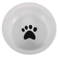 thumbnail image 3 of Comedero de cerámica para perros y gatos con diseño de pata, 3 of 8