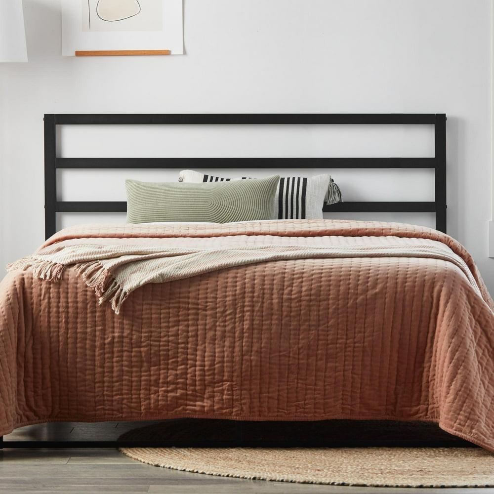 Rest Haven Double Panel Metal Headboard, California King