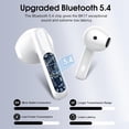 thumbnail image 6 of Wireless Earbuds, Bluetooth Ear Buds 5.4 Mini Hifi Stereo with 4 ENC Noise Cancelling Mics Wireless Headphones, 40H in Ear Earphones, Usb C, IP7 Waterproof Bluetooth Headphones for Sports, White, 6 of 8